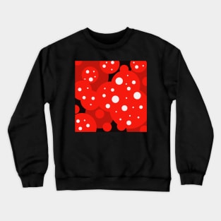 japanese pop art red and white polka dots Crewneck Sweatshirt